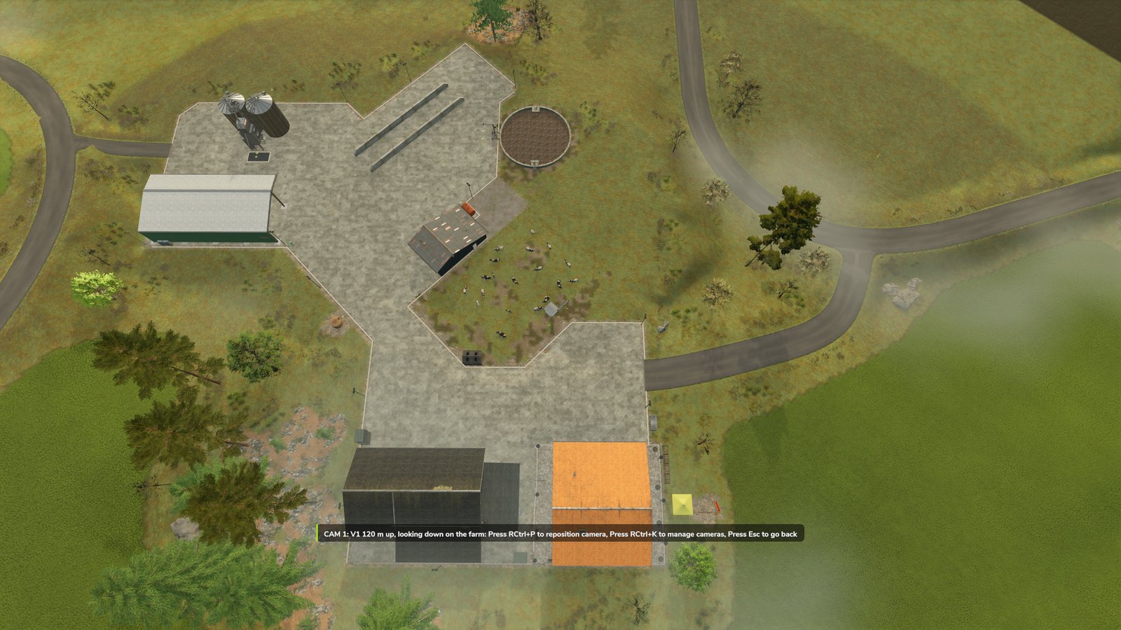 A camera picked on the map, with its three keys